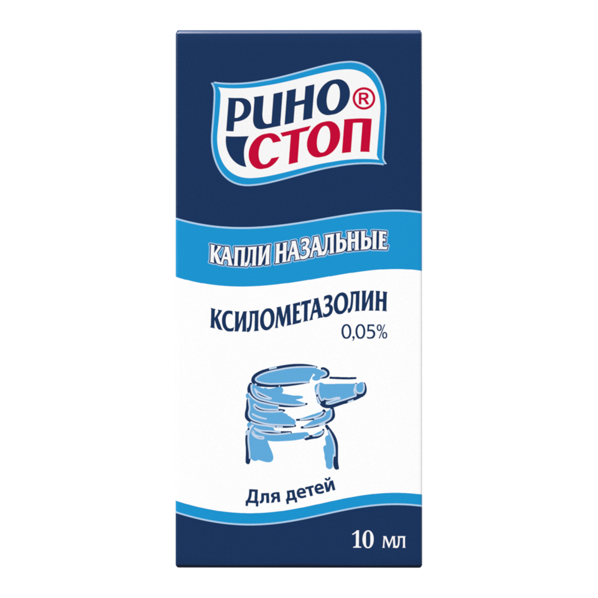 Упаковка Риностоп капли 0,05%
