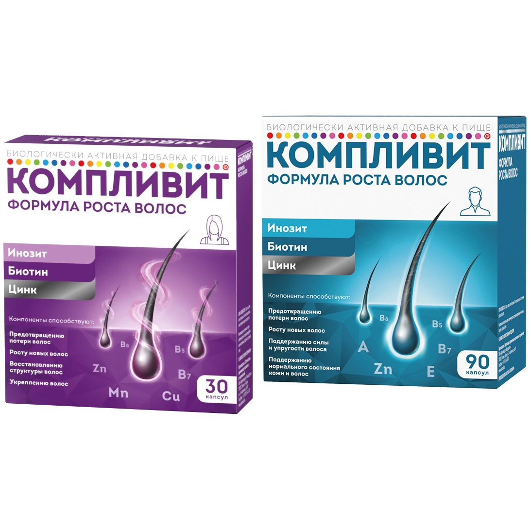 Упаковка Компливит Формула роста волос